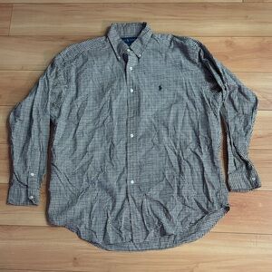 Ralph Lauren Blake Men's Brown and Green Checkered Shirt